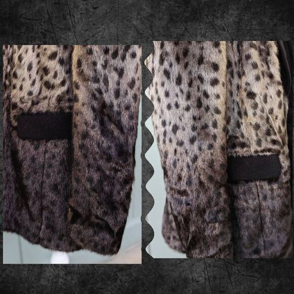 Juicy Couture Faux Fur Ombre Cheetah Print Button up Cardigan. XL - Picture 6 of 10